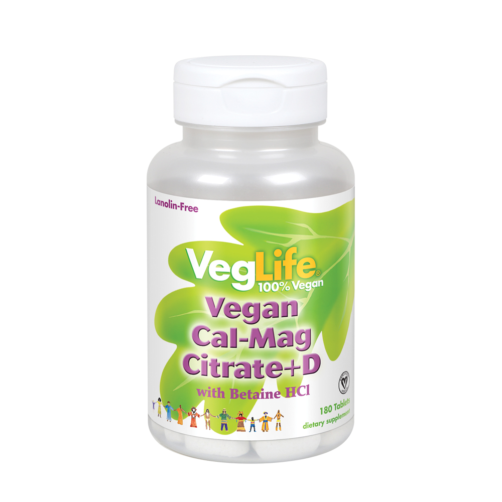 VegLife Vegan CalMag Citrate + Vitamin D 500mg For Bone Strength