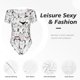 thumbnail image 4 of Balery Cute Cat Body de cuello redondo de manga corta para mujer Tops de manga corta Tops básicos-Medium, 4 of 7