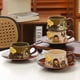 thumbnail image 5 of Platillo de taza de café de cerámica - Taza de té de la tarde vintage de boda, 5 of 5