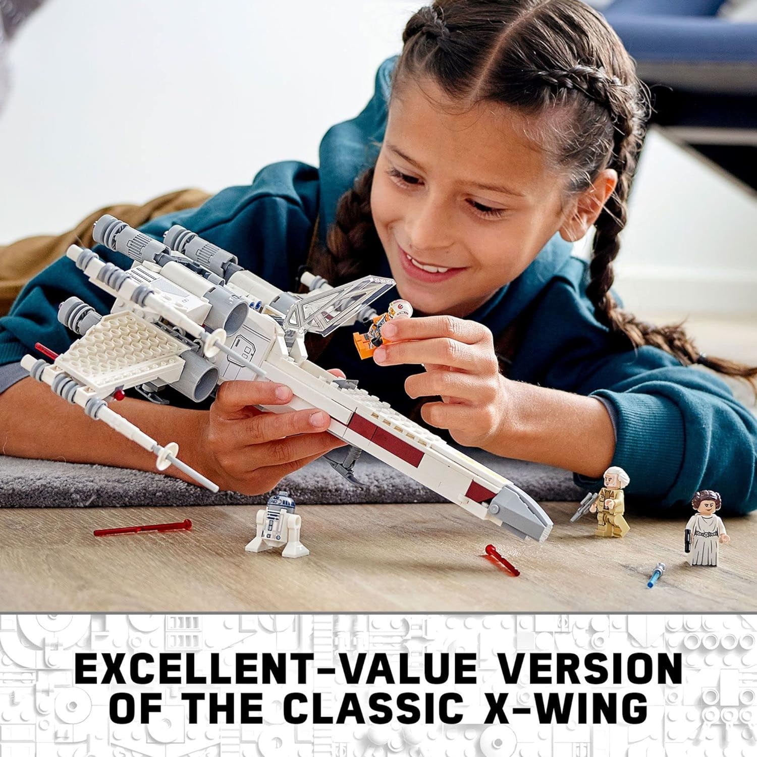 LEGO Star Wars Luke Skywalker's X-Wing Fighter 75301 Building Toy, Gifts for Kids, Boys & Girls with Princess Leia Minifigure and R2-D2 Droid Figure - image 5 of 7