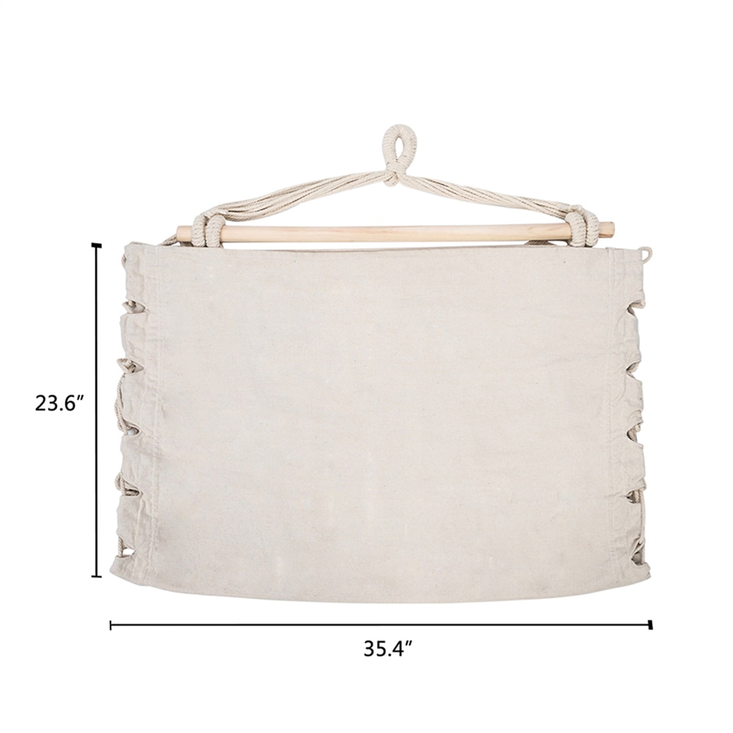 Kadyn Hammock Chair, Distinctive Cotton Canvas Hanging Rope Chair with Pillows, Hanging Rope Swing Seat-Max, Beige Kadyn Hammock Chair, Distinctive Cotton Canvas Hanging Rope Chair with Pillows, Hanging Rope Swing Seat-Max, Beige
