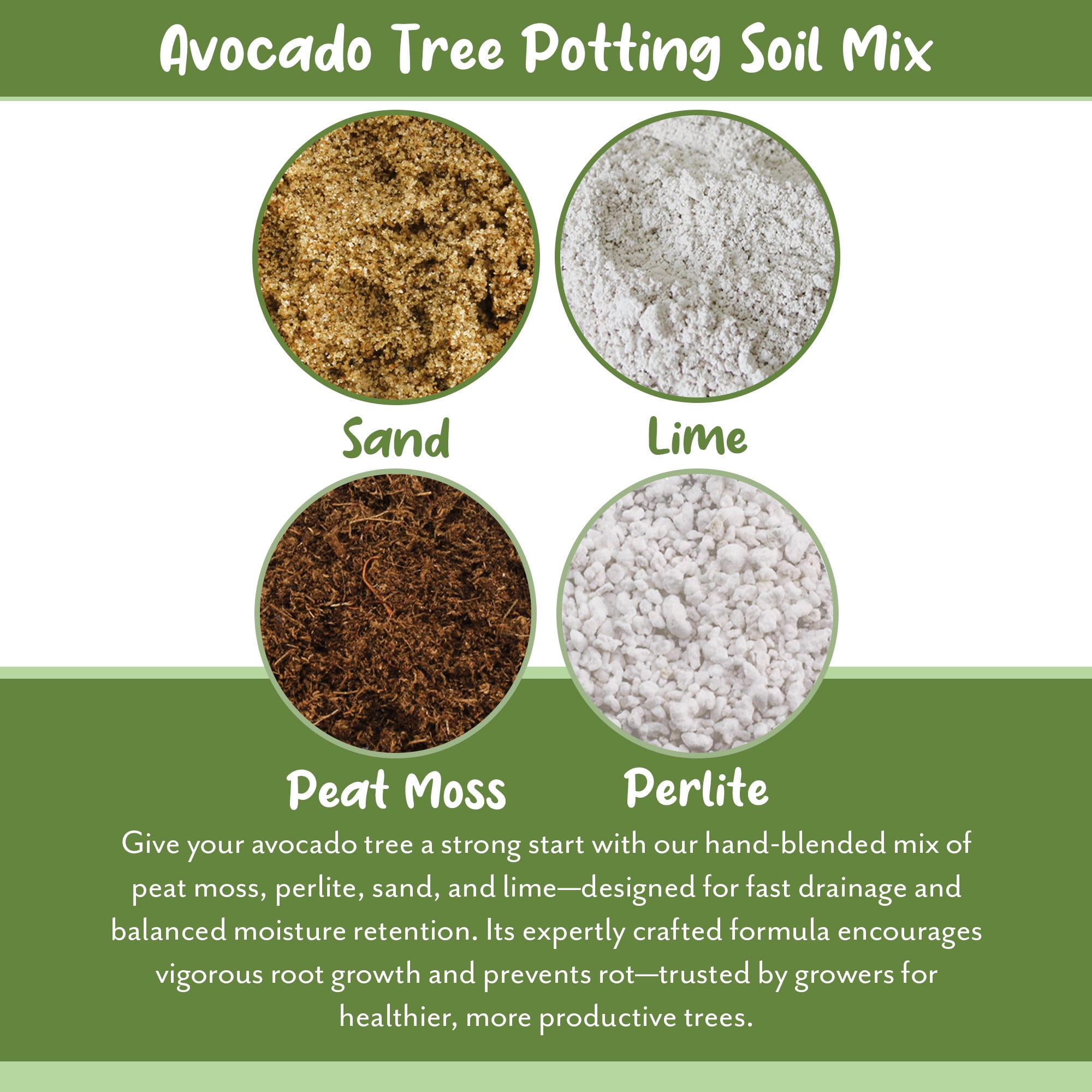 Avocado Tree Potting Soil Mix (12 Quarts), for Germinating, Growing and Repotting Avocado Plants