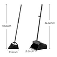 thumbnail image 7 of Yocada Slim Broom and Dustpan Combo Pack with 59.8" Long Handle, Iron, 2 Count, Black, 7 of 7