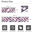 thumbnail image 3 of Yayeee Faucet Mat for Kitchen Sink 30" Diatomite Long Splash Guard Pad, Pink and Purple Plaid Pattern, 2 Pack, 3 of 7