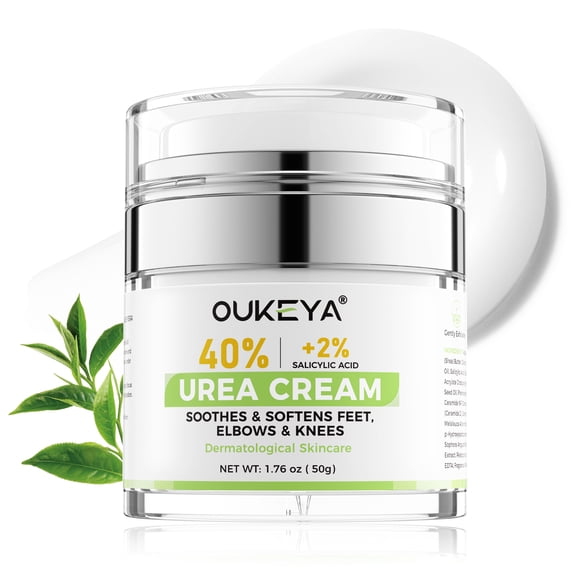 Oukeya 40% Urea and 2% Salicylic Acid Hand and Foot Cream Tea Tree Scent 1.76 oz