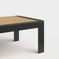 thumbnail image 2 of LayinSun Aluminum Outdoor Patio Wood Grain Coffee Table Modern Rectangle End Table, 2 of 8