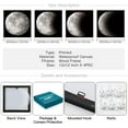 thumbnail image 5 of 4 Pieces Wall Art Canvas Prints - Black and White Moon Phase Picture Painting - Modern Wall Artwork Framed for Gifts Bathroom Home Kitchen Office Decor - 12 x 12 Inch, 5 of 6