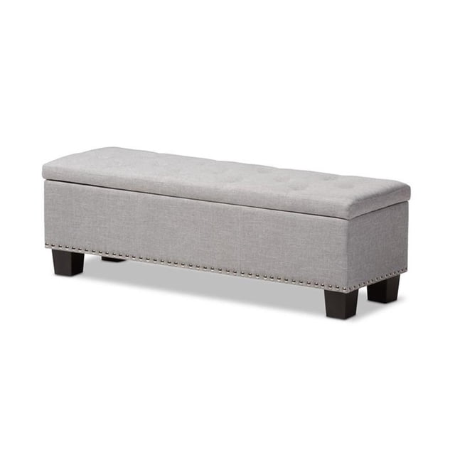 Hawthorne Collection Banc de Rangement en Beige Grisâtre