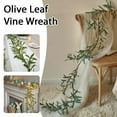 thumbnail image 6 of 6 ft Faux Olive Vine Garland with Fairy Lights, Battery-Operated with Timer for Easy Use, Perfect for Christmas Mantles and Staircases, 6 of 8