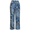 thumbnail image 4 of Pantalon Long à Bandage pour Femmes, Été, Décontracté, Ample, Imprimé, 4 of 7