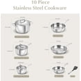 thumbnail image 6 of Koch Systeme CS 10-Piece Stainless Steel Cookware Set, Professional Grade Pots and Pans Set with Glass Lids, Dishwasher Safe & Induction Compatible Cookware for Everyday Cooking, 6 of 7