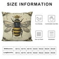 thumbnail image 5 of Chilfamy    Throw Pillow Covers Bee Honey Yellow Modern Vintage French Queen Entomology with Bees Decorative Pillow Cases Home Decor Square White, 5 of 5