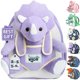 thumbnail image 1 of Mochila Naturally KIDS con forma de triceratops con dinosaurios morados para niños de 3 a 5 años, 1 of 8