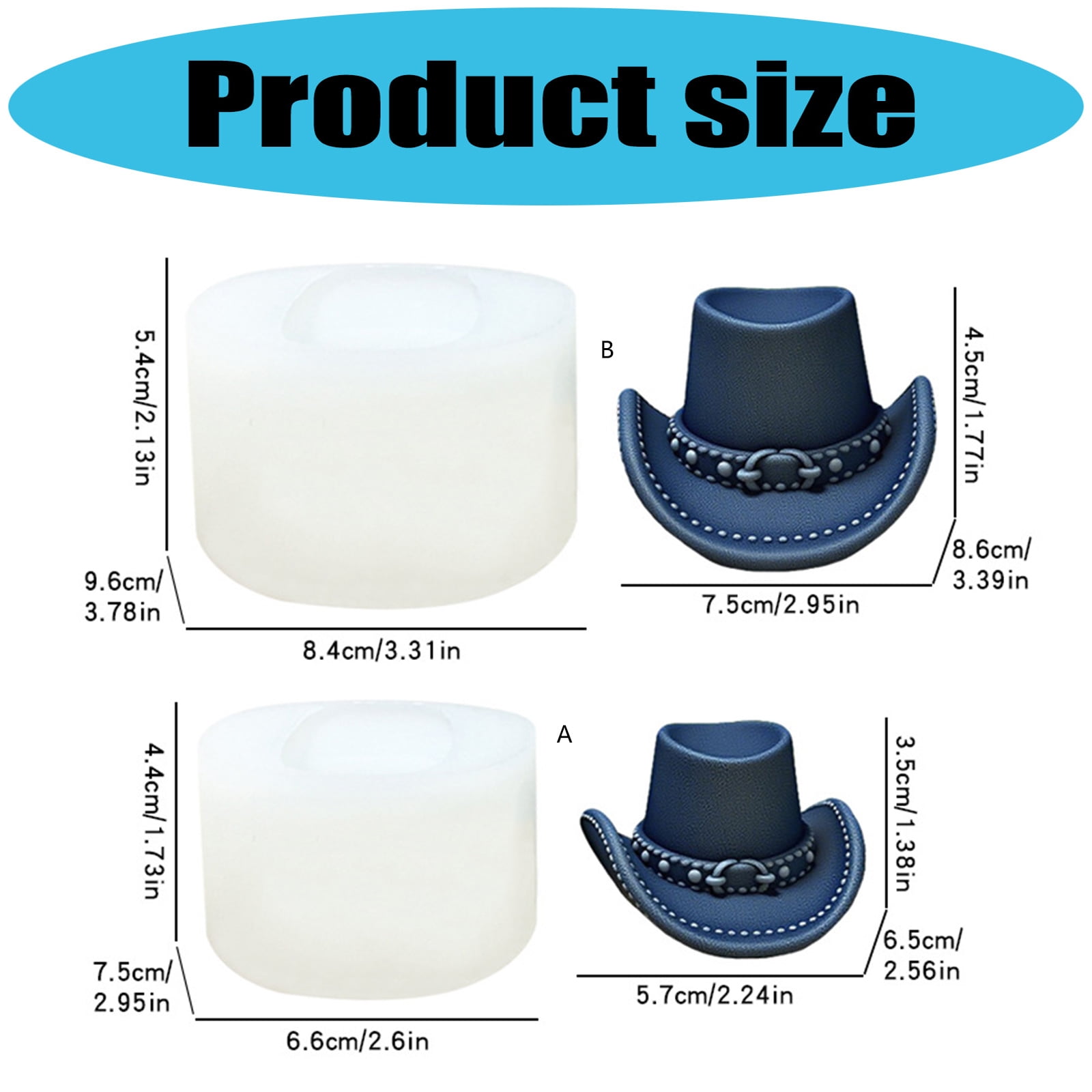 Hat Silicone Molds for Epoxy Resin Making Soap Temperature Resistant Easy Demolding Silicone Mould
