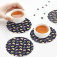 thumbnail image 6 of Bingfone Vintage Turtle Leather Drinks Coasters with Set of 6,Suitable for Home Kitchen,Coffee Cup Coasters Home Gift, 6 of 7
