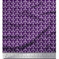 thumbnail image 1 of Soimoi Purple Poly Georgette Fabric Triangular Arrow Decor Fabric Printed Yard 52 Inch Wide, 1 of 3