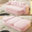Baby Pink, variant on LUCKHAO 78.7" Convertible Sofa Bed, 2-in-1 Foldable Floor Couch with Blanket and Pillows, Deep Seat Corduroy Sleeper Sofa for Living Room Bedroom