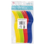 24 Count Multicolor Disposable Plastic Forks by Way To Celebrate