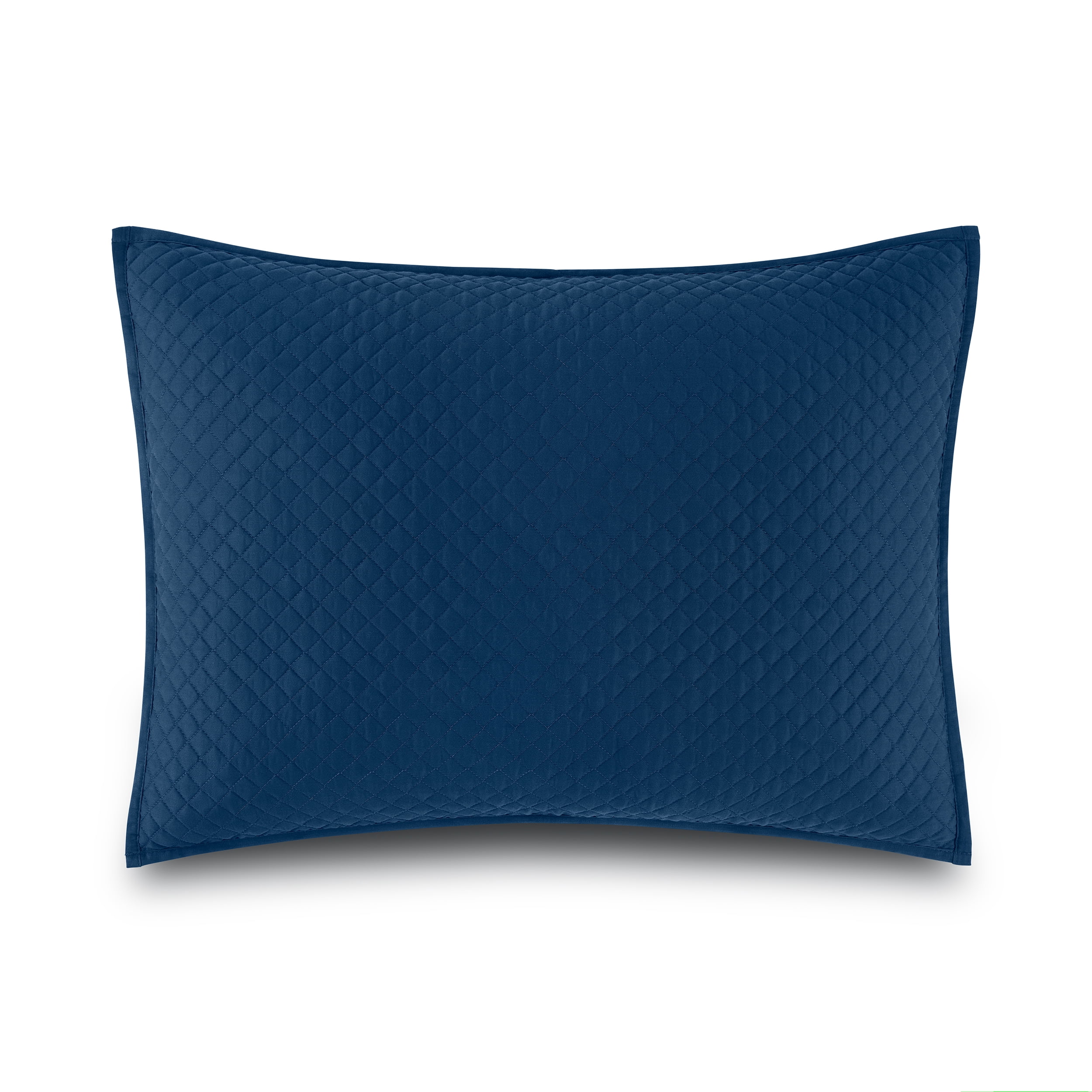 Wamsutta 1846 Cotton Tencel 3-Piece Titan Blue Diamond Stitch Quilt Set, King