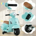 thumbnail image 4 of Costway Kids Ride on Motorcycle with Training Wheels Headlight Horn 6V Battery Green, 4 of 9