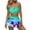 Blue, variant on Women's High Waisted Ruffle Printed Bikini Set, Padded Cups & Wire-Free, Sexy Two-Piece Swimsuit, High Waisted Bikini Sets for Women,Blue M