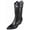 Black, variant on Berness Myrtle Women's Mid-Calf Cowboy Boots Pointed Toe Embroidered Stitching Block Heel Western Country Concert Line Dance Boots Pull-On Multi Colorful 8