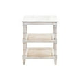 thumbnail image 2 of Carolina Classics Chesterfield Wood & Cane Accent Table in Whitewash, 2 of 3