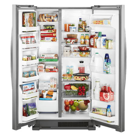 Whirlpool - 25.1 Cu. Ft. Side-by-Side Refrigerator - Stainless Steel