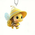 thumbnail image 2 of Bumblebee Car Air Freshener Pendant - Acrylic Automotive Decor for Rearview Mirror, Cute Insect Ornament, Interior Accessory, Road Trip Gift for Drivers, 2 of 4