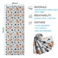 thumbnail image 2 of 70x26 Inch Yoga Towel, Sweat Absorbent Non-Slip Mat for Hot Yoga, Pilates & Fitness,Tiger Tropical Palm Gray Pattern, 2 of 5