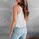 thumbnail image 3 of Top sin mangas con purpurina,Top camisola con cuello redondo y lentejuelas para mujer Eleva tu experiencia, 3 of 6