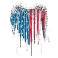 thumbnail image 3 of DailyTrove Women's Long Sleeve American Flag Ombre T-Shirt - Casual Loose Top, Chic for Cooler Days & Patriotic Events, 3 of 4