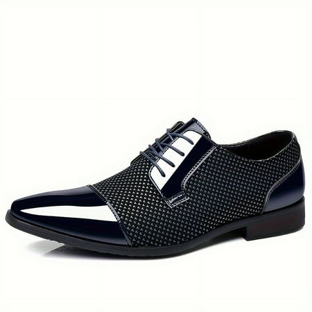 

XTMPMY Elegant and Stylish Low-top Lace-up Formal Dress Derby Shoes with PU Uppers Perfect for Business Office Wear