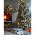 thumbnail image 3 of Blue Snowman Christmas Christmas Tree Skirt 48 Inches Large Christmas Skirt Tree, Xmas Snowflake Birds Tree Skirt Christmas Decorations for Fireplace Party Holidays Indoor Outdoor, 3 of 7