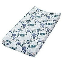 aden + anais Essentials Changing Pad Cover, 100% Cotton Muslin, Super Soft & Breathable, Tailored Snug Fit, Single, Flowers Bloom