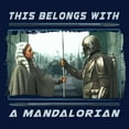 thumbnail image 2 of Boy's Star Wars: The Mandalorian Beskar's Rightful Owner  Graphic Tee Navy Blue Small, 2 of 4