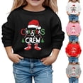 thumbnail image 4 of Grand Enfant Chandail à Capuchon Garçon Grand Chandail à Capuchon Enfants Chandail Confortable Femme Chat Cordon de Serrage Noël Enfants Manches Longues Col Rond Chandails en Molleton Imprimé Lettre Léger Chandails en Molleton Blouse Haut Rouge 8-9 Ans, 4 of 6