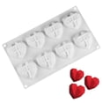 thumbnail image 1 of Molde de silicona con forma de corazón de 8 cavidades, molde para hornear pasteles en forma de corazón de amor 3D, molde para hornear, herramientas de bricolaje para pasteles y dulces oso de fresa Electrónica, 1 of 5