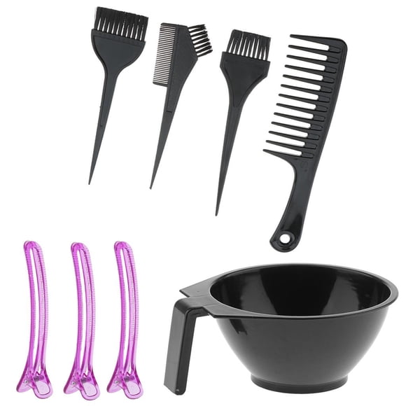 Sistema de Herramienta de Peluquería, Incluye 1 Tazón de Teñido + 3 Pinceles de Teñido + 1 + 3 Clips de Cabello