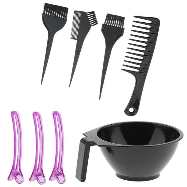 Kit de teñido para teñir el cabello Sunnimix Juego de Herramientas de Peluquero salón 1 tazón de teñido 3 Pinceles de teñido 1 Peine 3 pinzas de cabello