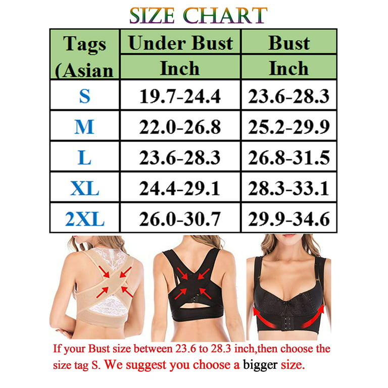 LELINTA Women X Type Back Shoulder Body Posture Corrector Chest Brace  Support Belt Vest Breast Lift Bra,S-2XL 