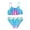 Blue, variant on Hienoo Little Girls Bikini Swimsuit Gradient Ruffle Beach Bathing Suit Swimwear, 2-Piece