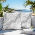 thumbnail image 4 of Abstract Marble Outdoor Pillow Covers Pack of 2 Minimalist Art Back Texture Minimalist Art Waterproof Throw Pillow Covers Decorative Cushion Cases for Patio Garden Tent Balcony Couch 20x20 inch, 4 of 8
