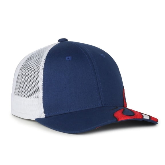 Outdoor Cap SKRRT-01 Flame Embroidery Mesh Back Cap-Royal-White