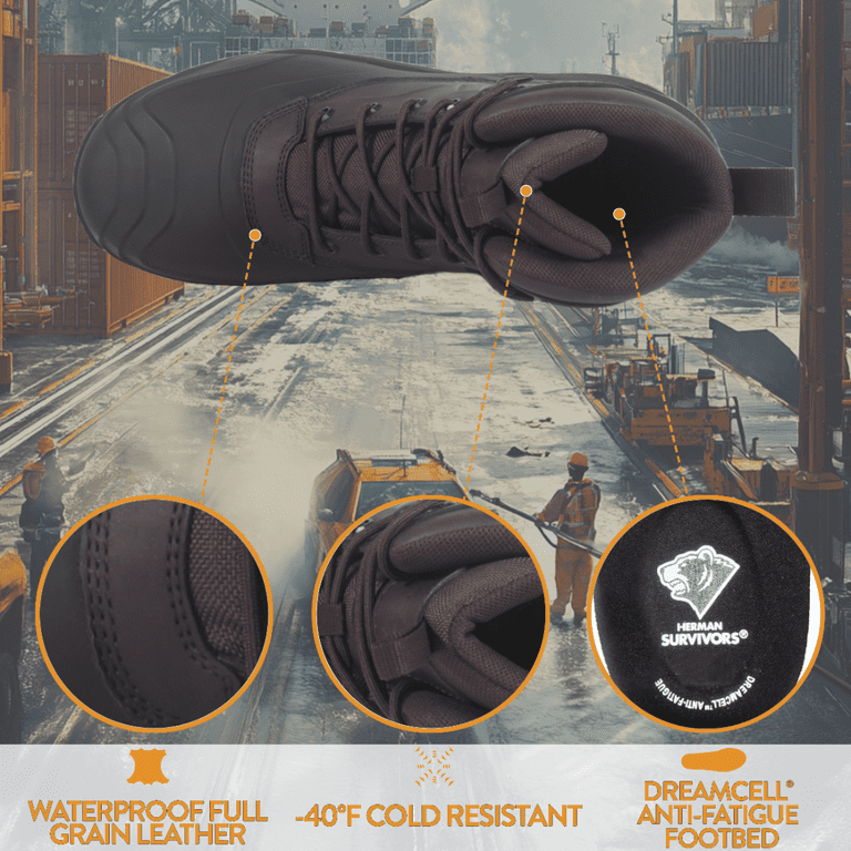 Herman Survivors Men's Freezer Insulated Composite Toe Work Boots