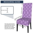 thumbnail image 5 of ZICANCN Purple Floral Stripes Chair Protectors Seat Covers , Dining Chair Slipcovers for Dining Room Hotel Kitchen Lavender, 5 of 8