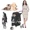 Black, variant on XF XINFENG 3 Wheeler Dog Stroller- Pet Stroller for Small Medium Dogs & Cats, Foldable Carrier Strolling Cart Pet Jogger with Zipper Door and Storage Basket Easy Walk Roadster for Puppy-Black