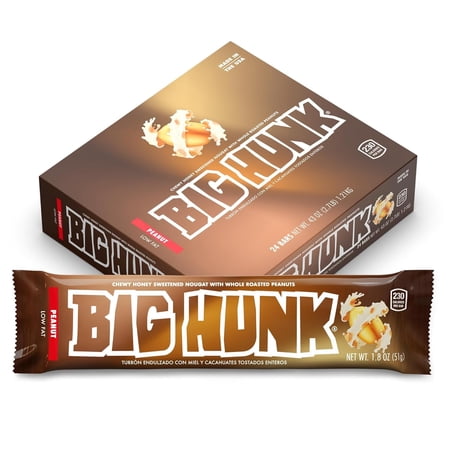 Annabell Big Hunk Nougat Candy Bars – 1.8 oz Each, Pack of 24 (Pack of 24, Peanut)