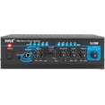thumbnail image 1 of Amplificador de Potencia Mini 2 Canales Pyle, 2x120W para Audio en Casa, Bluetooth 5.1, Receptor Estéreo con Entrada RCA/AUX/Mic, Entrada para Auriculares, Modos de Mezcla/Pager, EQ de Graves/Agudos, 1 of 7