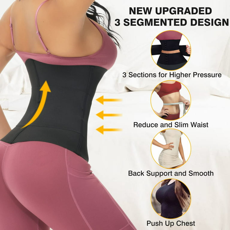 Waist Trainer For Women Lower Belly Fat, Underbust Waist Cincher Corset  Workout, Segmented Seamless Waist Trimmer Hooks